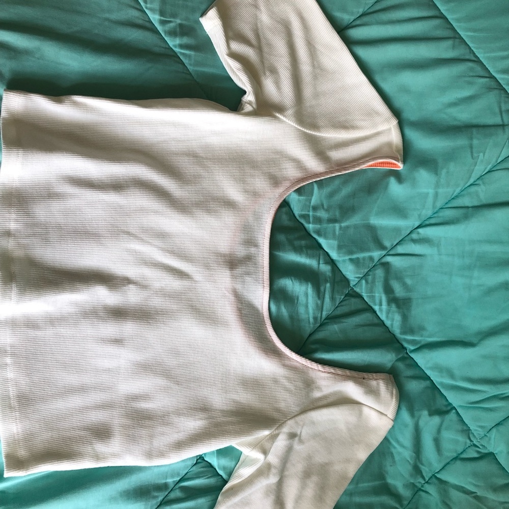 GB cropped white top